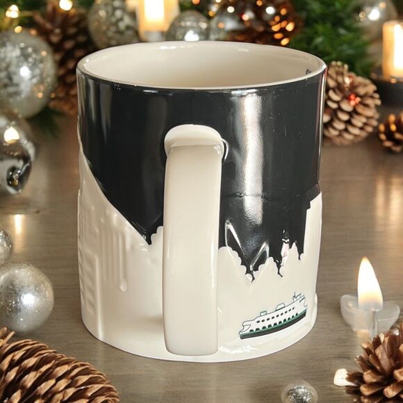 Starbucks Seattle City 3D Relief Mug Ferry Boat 2012 Collector Coffee Cup EUC - Picture 4 of 6